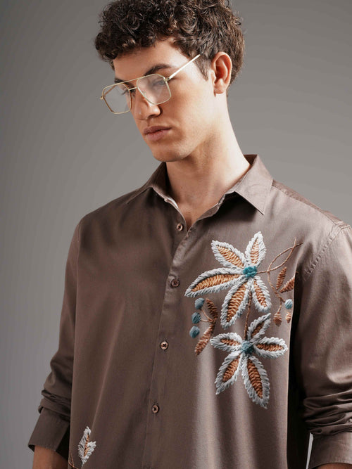 Men Smart Slim Fit Printed Casual Shirt