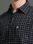 Men Smart Slim Fit Checked Casual Shirt