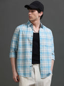 Men Smart Slim Fit Checked Casual Shirt