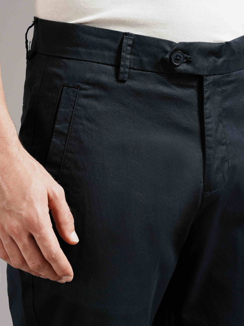 Men Tailored Low-Rise Chinos Trousers