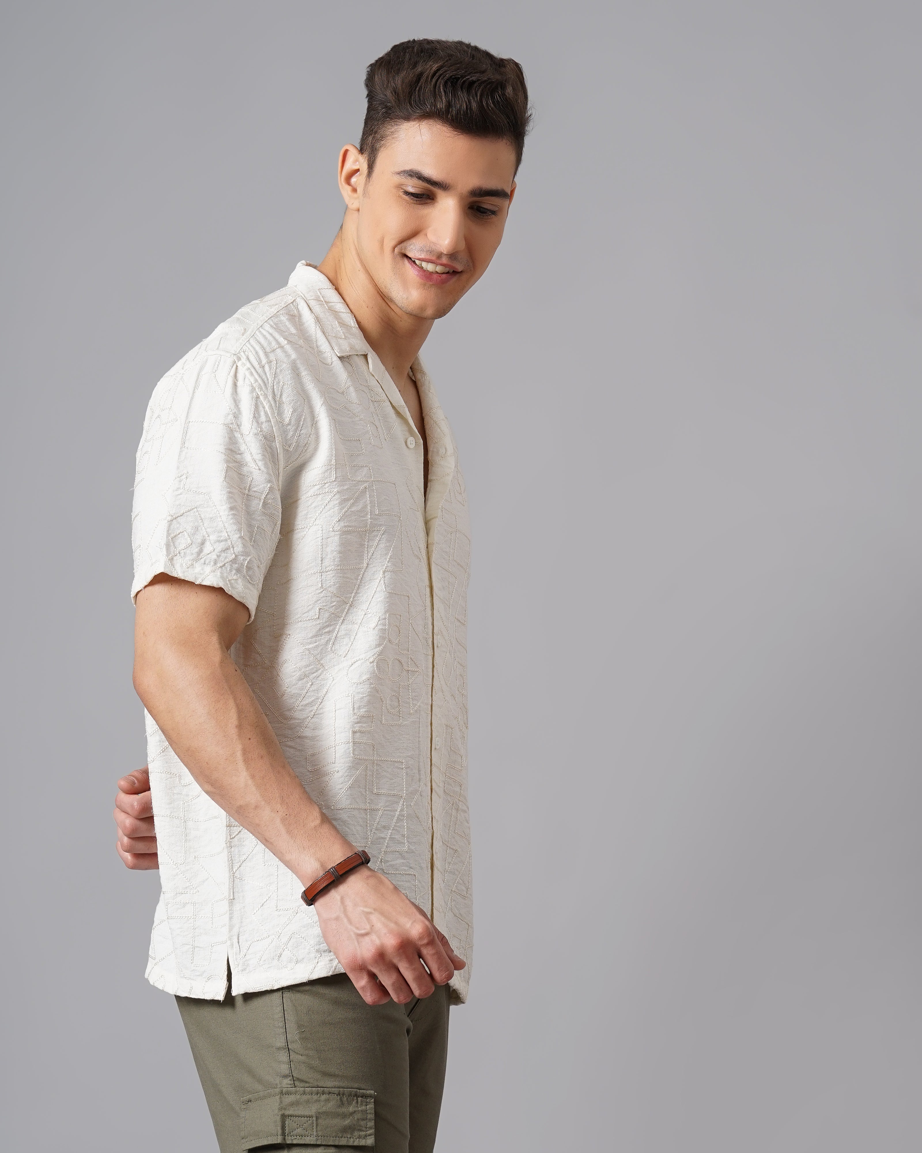 MEN'S SELF DESIGN SHIRT
