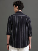 Men Smart Slim Fit Striped Casual Shirt