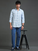 Men's Slub Herringbone Checks Shirt