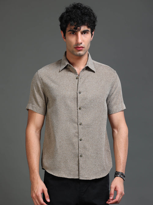 Men's Textured Solid Shirt