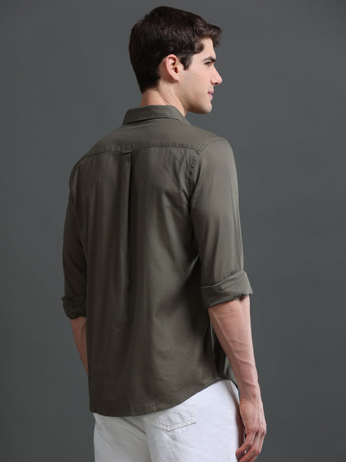Men's Bird Eye Slim Fit  Dobby Shirt