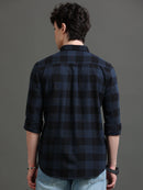 Men Smart Slim Fit Buffalo Checks Checked Casual Shirt