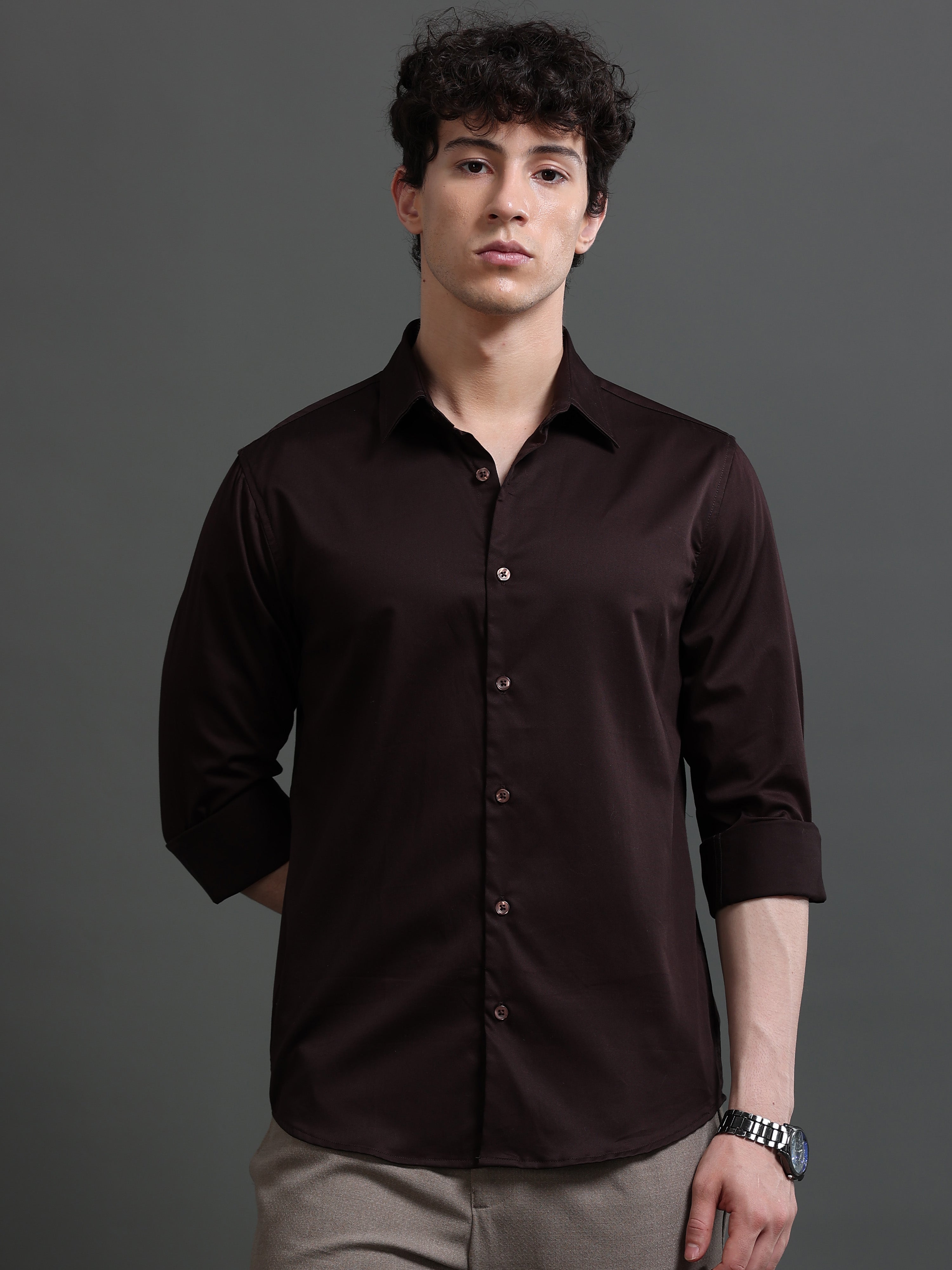 Men Smart Slim Fit Casual Shirt