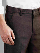 Men Tailored Straight Fit Low-Rise Trousers