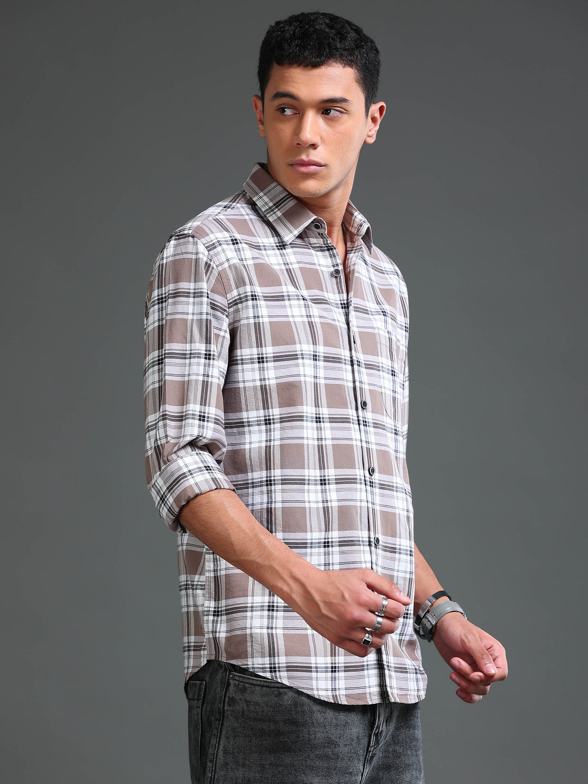 Men Premium Oxford Checks Shirt