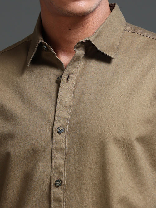 Men's Premium Twill Solid Shirt