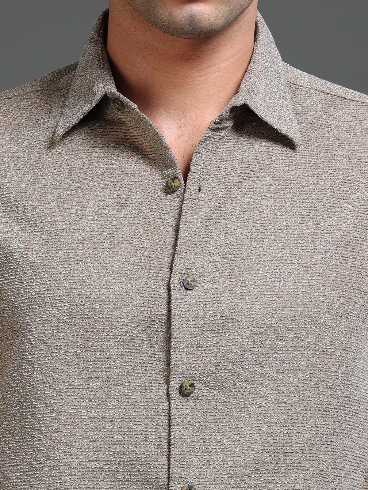 Men's Textured Solid Shirt