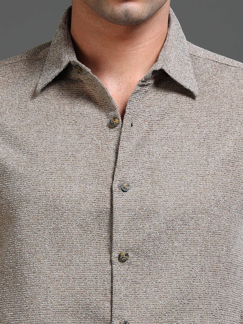 Men's Textured Solid Shirt