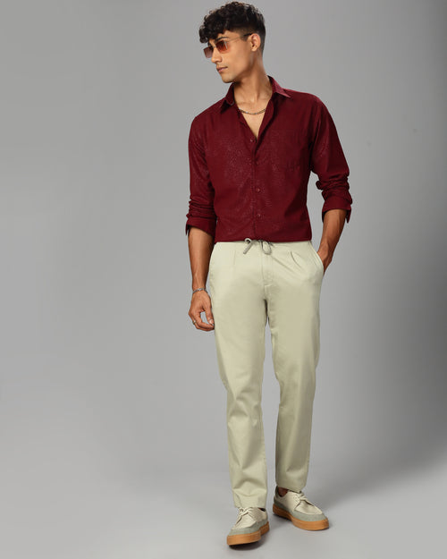 Men Classic Slim Fit Ethnic Motifs Printed Satin Casual Shirt