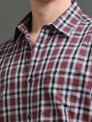 Men Smart Slim Fit Tartan Checks Checked Shirt