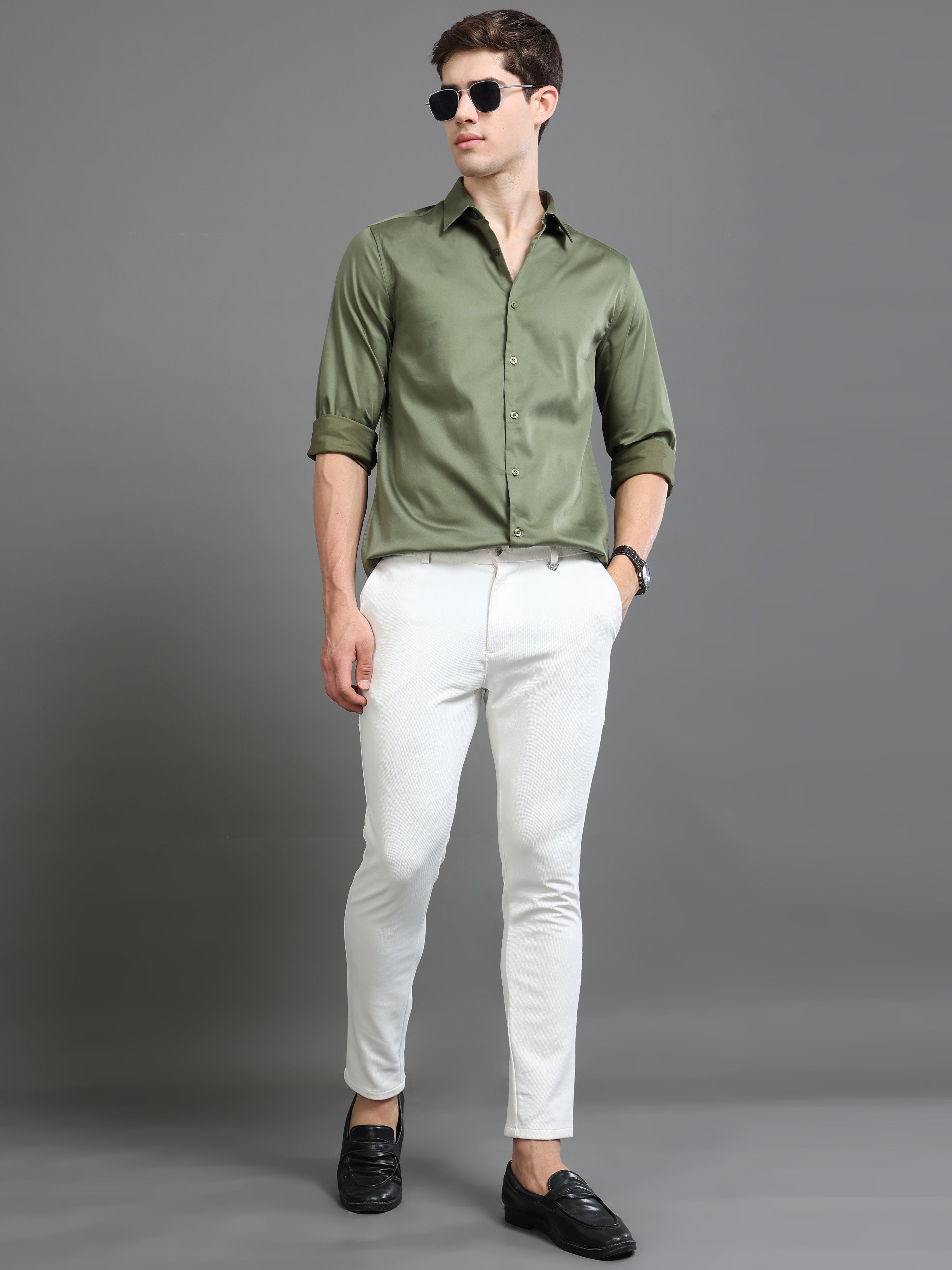 Men Satin Slim Fit Shirt