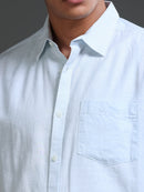 Men Stripes Blue Shirts