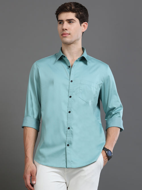 Men Satin Slim Fit Shirt