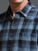 Men's Premium Oxford Blue Checks Shirt