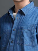 Men's Indigo Denim Slim Fit Shirt