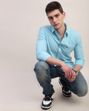 Men Slim Fit Oxford Cotton Casual Shirt
