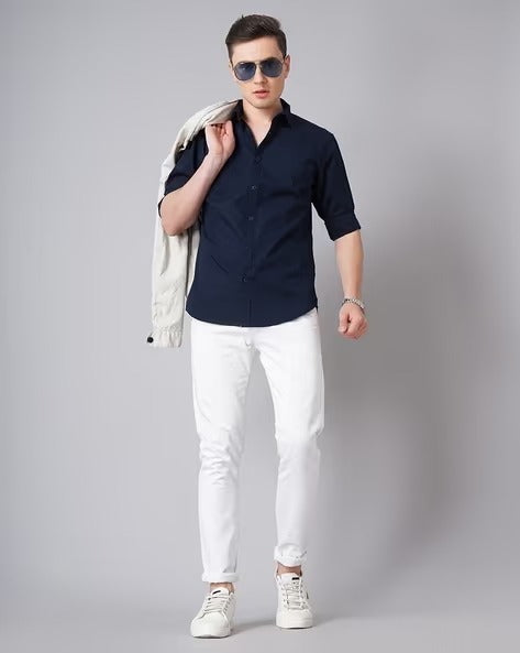 Men's Solid Casual Shirt