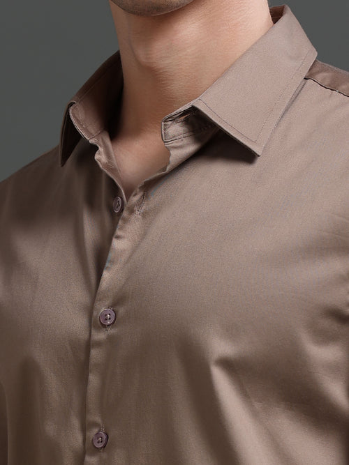 Men Smart Slim Fit Semiformal Shirt
