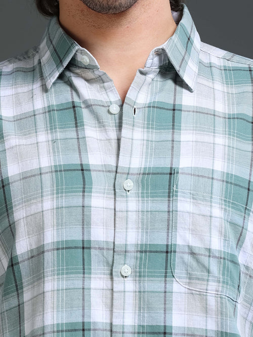 Men's Mellange Twill Checks Shirt