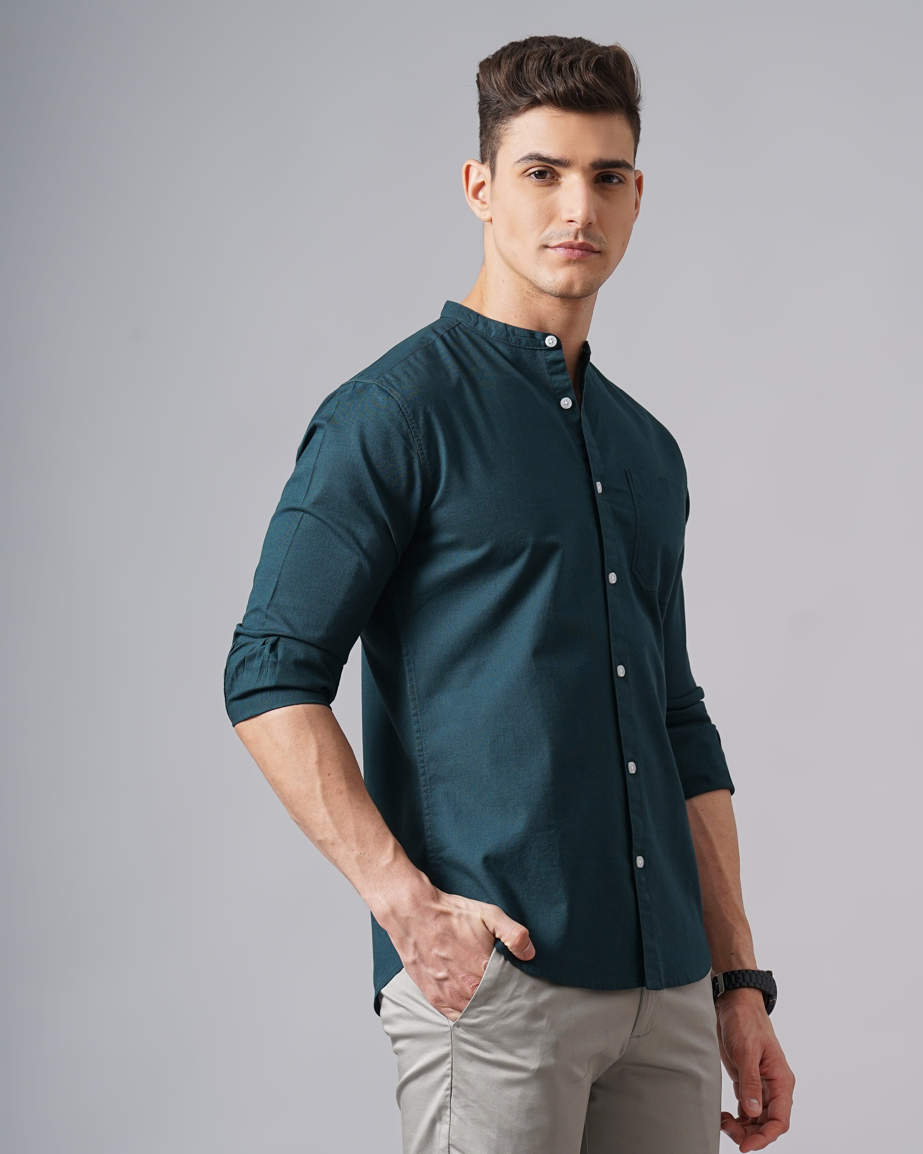 Men's Solid Casual Shirt