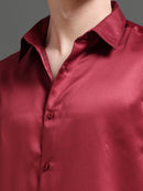 Men Spread Collar Smart Slim Fit Casual Shirt