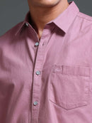 Men Premium Mauve Oxford Solid