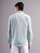 Men Smart Slim Fit Striped Casual Shirt