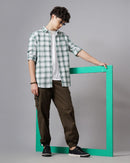 Moklino  Checks Slimfit  Cotton Casual Shirt