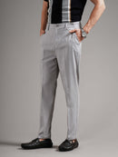 Men Tailored Straight Fit Low-Rise Trousers