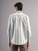 Men Smart Slim Fit Striped Casual Shirt