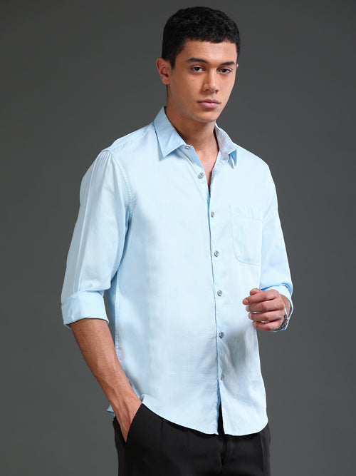 Men Dobby Solid Shirt