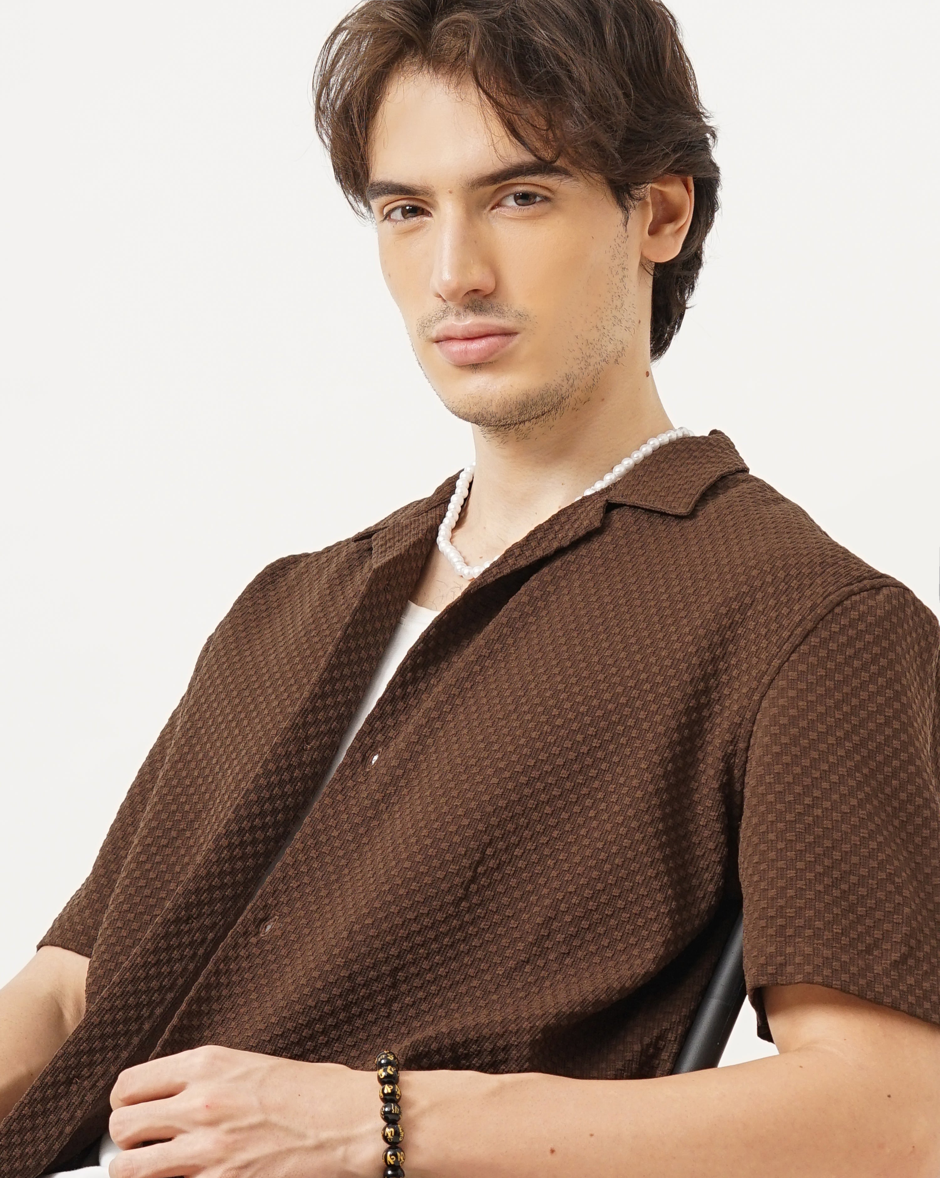 MEN'S SELF DESIGN SHIRT