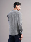 Men Smart Slim Fit Striped Casual Shirt