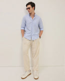 Smart Slim Fit Striped Button-Down Collar Cotton Casual Shirt