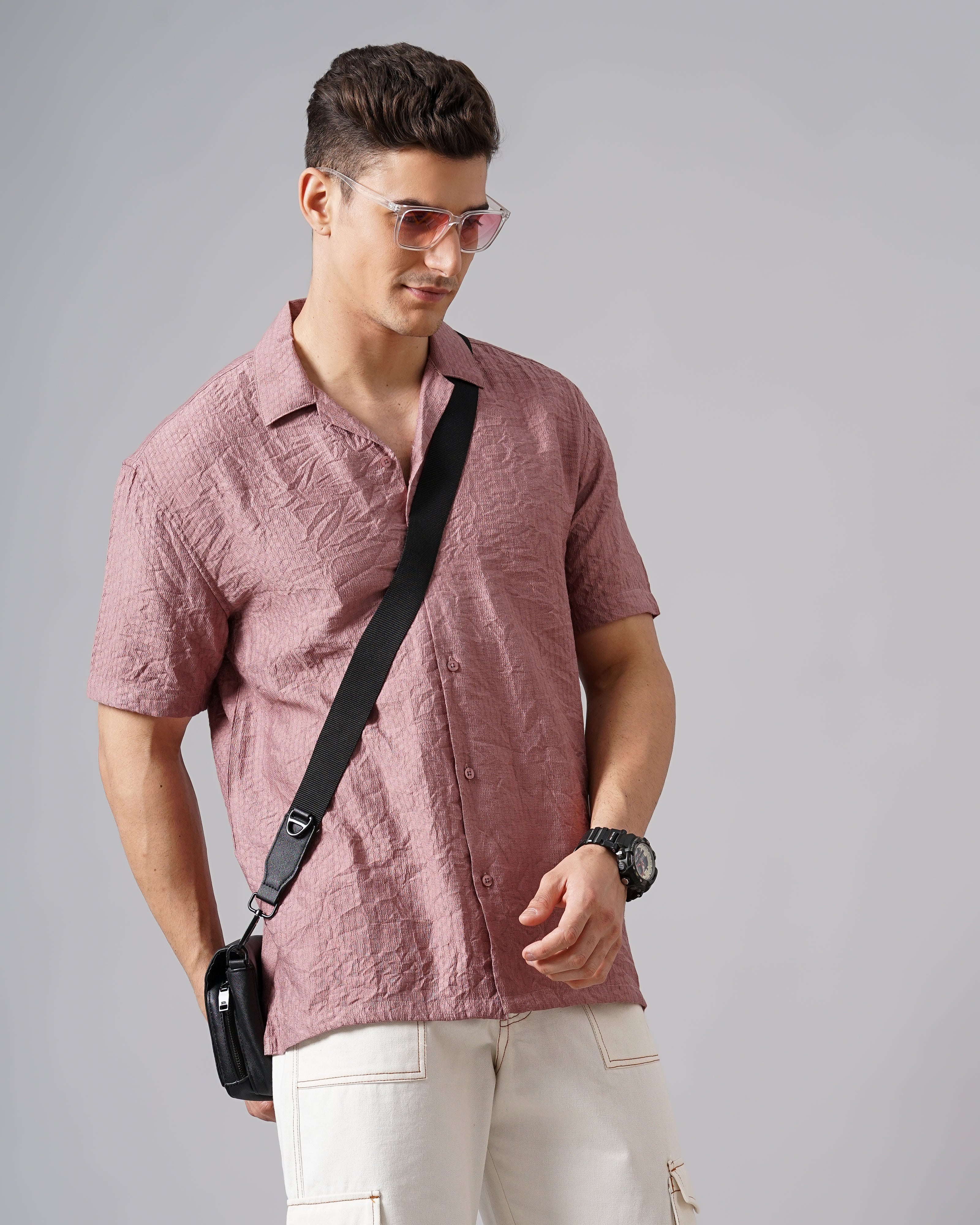 MEN'S SELF DESIGN SHIRT