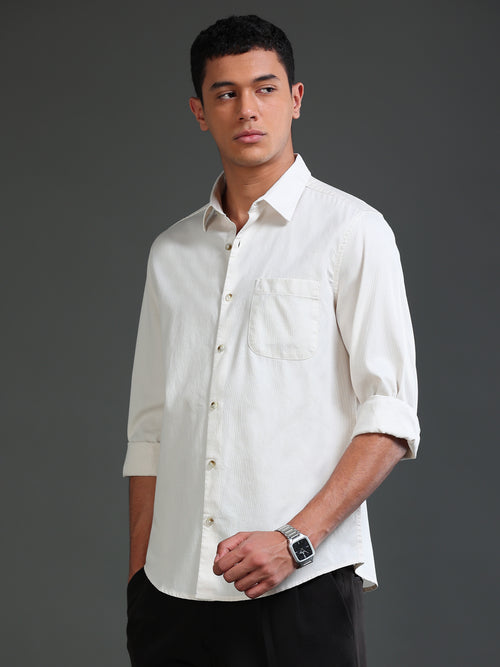Men Dobby Solid Shirts