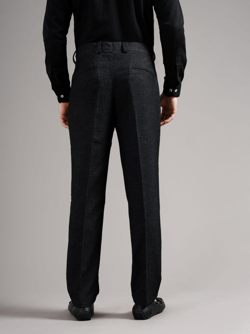 Men Tailored Straight Fit Low-Rise Trousers