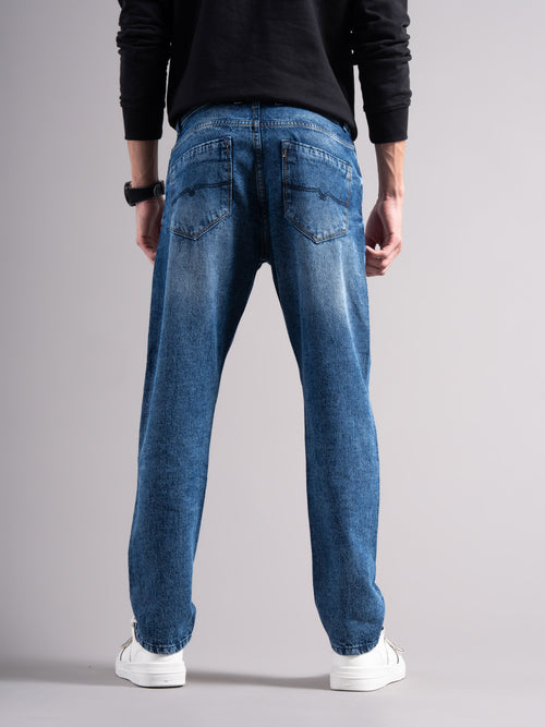 Men Smart Slim Fit Mid-Rise Light Fade Jeans