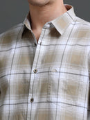 Men's Slim Fit Checked Cotton Shirt