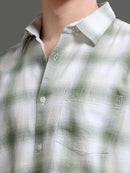 Men Smart Slim Fit Checked Casual Shirt