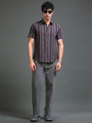 Men's Melange Twill Stripes Shirt