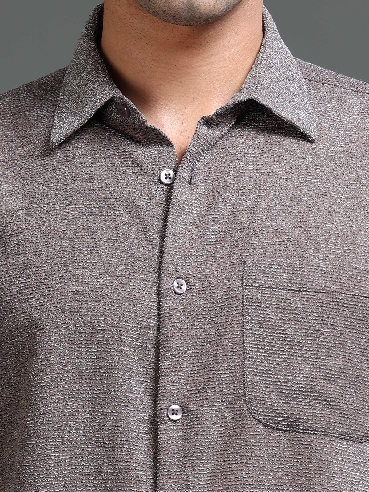 Men's Textured Solid Shirt