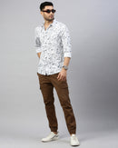 Men Standard Slim Fit Floral Opaque Printed Casual Shirt