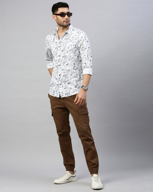 Men Standard Slim Fit Floral Opaque Printed Casual Shirt