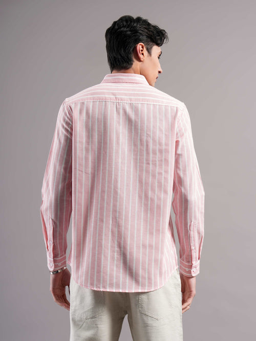 Men Smart Slim Fit Striped Casual Shirt