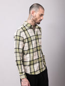 Cotton Linen Checks Casual Shirt